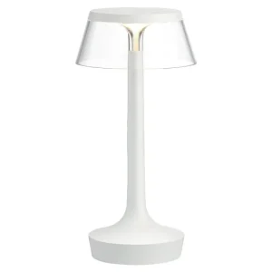 Flos Tischlampen | Tragbare Lampen-Bon Jour Unplugged Tischleuchte, Weiß - Klar