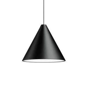 Audo Copenhagen Deckenleuchten-Flos String Light Cone Kopfleuchte, 12 m Kabel, Schwarz