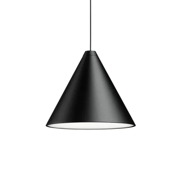 Audo Copenhagen Deckenleuchten-Flos String Light Cone Kopfleuchte, 12 m Kabel, Schwarz
