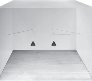 Audo Copenhagen Deckenleuchten-Flos String Light Cone Kopfleuchte, 12 m Kabel, Schwarz