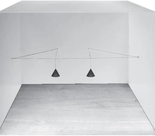 Audo Copenhagen Deckenleuchten-Flos String Light Cone Kopfleuchte, 12 m Kabel, Schwarz