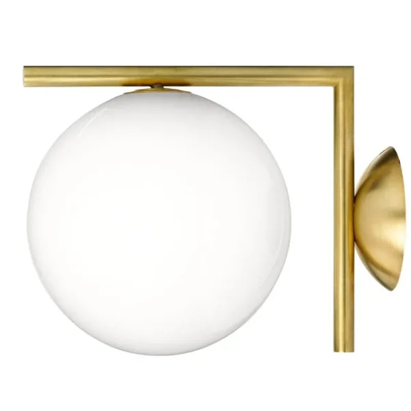 Artemide Deckenleuchten-Flos Wand-/Deckenleuchte IC C/W1, Messing