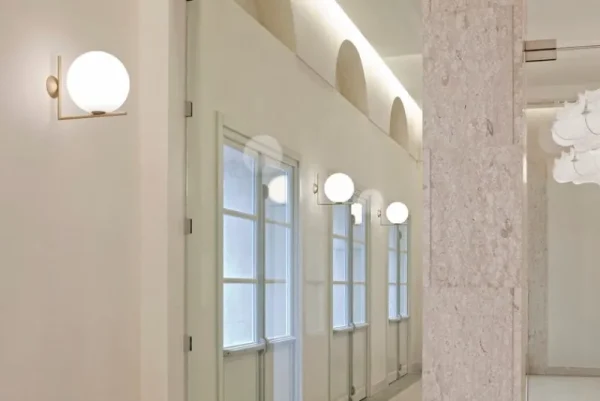 Artemide Deckenleuchten-Flos Wand-/Deckenleuchte IC C/W1, Messing