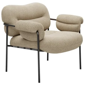 Stolab Sitzgelegenheiten-Fogia Bollo Loungesessel, Main Line Flax 20 - Schwarz
