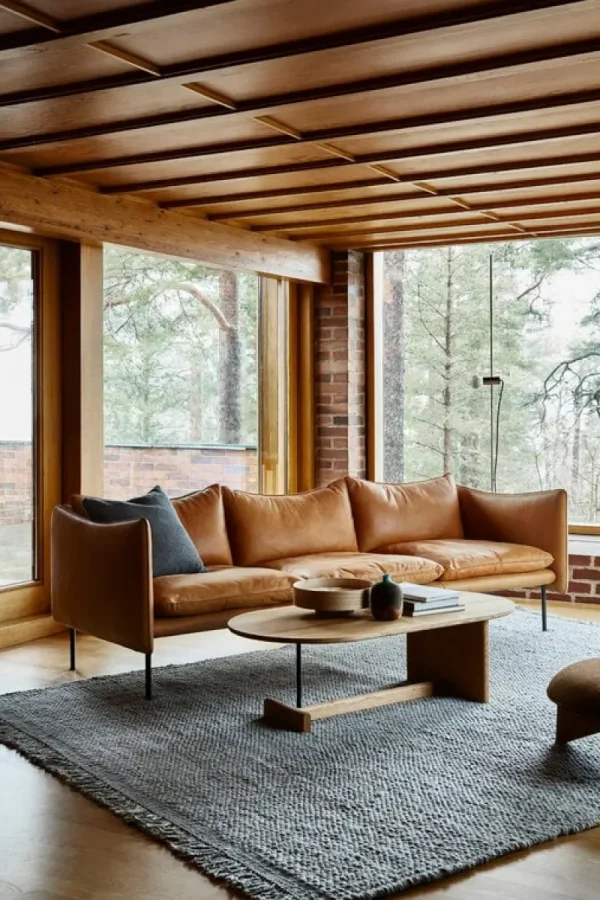 Woud Tische-Fogia Koku Couchtisch, oval, Eiche lackiert