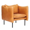 Normann Copenhagen Sitzgelegenheiten-Fogia Tiki Sessel, klein, schwarzer Stahl - cognacbraunes Leder