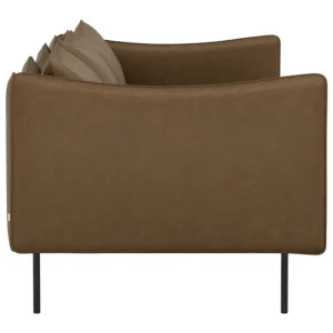 Fogia Sofas Und Liegen-Tiki 3-Sitzer Sofa, Jubiläumsausgabe, schwarzer Stahl - Vintage Tabak