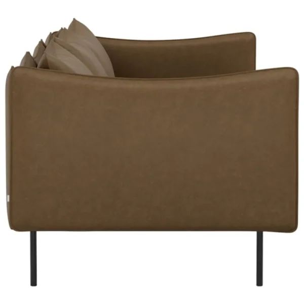 Fogia Sofas Und Liegen-Tiki 3-Sitzer Sofa, Jubiläumsausgabe, schwarzer Stahl - Vintage Tabak