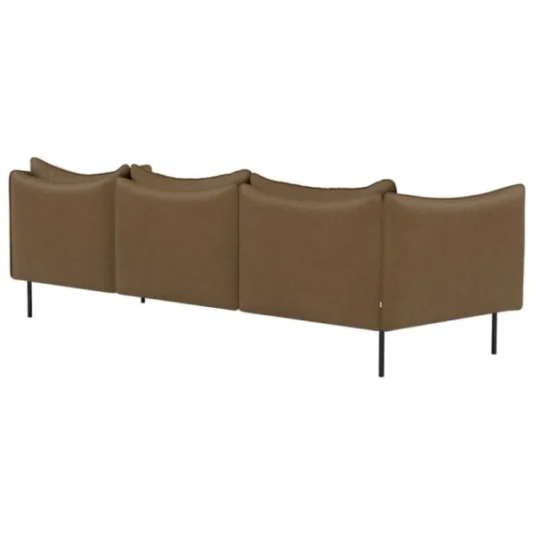 Fogia Sofas Und Liegen-Tiki 3-Sitzer Sofa, Jubiläumsausgabe, schwarzer Stahl - Vintage Tabak