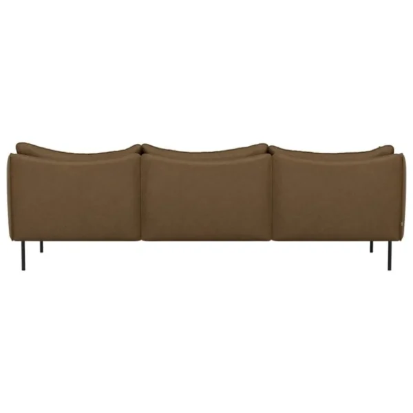 Fogia Sofas Und Liegen-Tiki 3-Sitzer Sofa, Jubiläumsausgabe, schwarzer Stahl - Vintage Tabak