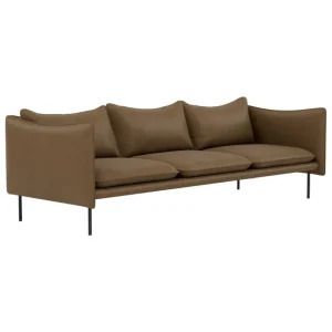Fogia Sofas Und Liegen-Tiki 3-Sitzer Sofa, Jubiläumsausgabe, schwarzer Stahl - Vintage Tabak
