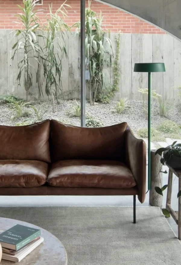Fogia Sofas Und Liegen-Tiki 2-Sitzer-Sofa, schwarzer Stahl - Rangers-Vintageleder