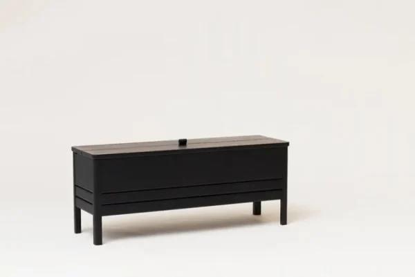 Kartell Aufbewahrungsmöbel | Sitzgelegenheiten-Form & Refine A Line Aufbewahrungsbank, 111 cm, schwarz gebeizte Eiche