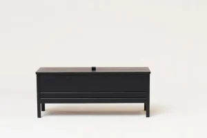 Kartell Aufbewahrungsmöbel | Sitzgelegenheiten-Form & Refine A Line Aufbewahrungsbank, 111 cm, schwarz gebeizte Eiche