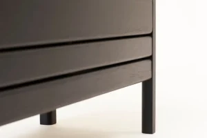 Kartell Aufbewahrungsmöbel | Sitzgelegenheiten-Form & Refine A Line Aufbewahrungsbank, 111 cm, schwarz gebeizte Eiche