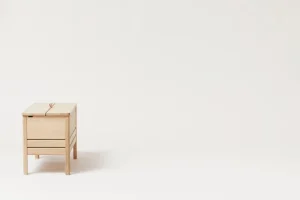 Muuto Aufbewahrungsmöbel | Sitzgelegenheiten-Form & Refine A Line Aufbewahrungsbank, 68 cm, Eiche weiß
