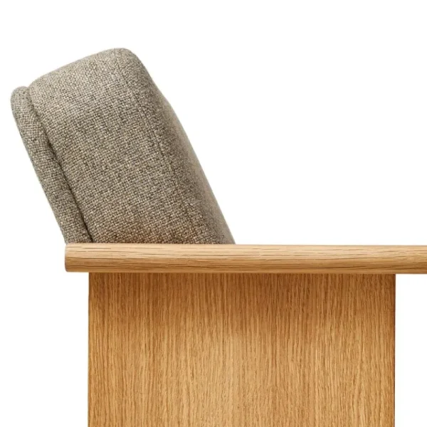 Fredericia Sitzgelegenheiten-Form & Refine Block Loungesessel, Eiche geölt - Hallingdal 65 0227