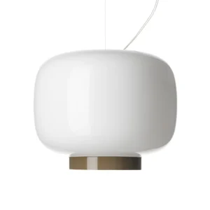 Muuto Deckenleuchten-Foscarini Chouchin Reverse 3 Pendelleuchte, Weiß – Grau