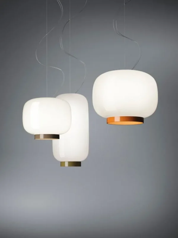 Flos Deckenleuchten-Foscarini Chouchin Reverse 1 Pendelleuchte, Weiß – Orange