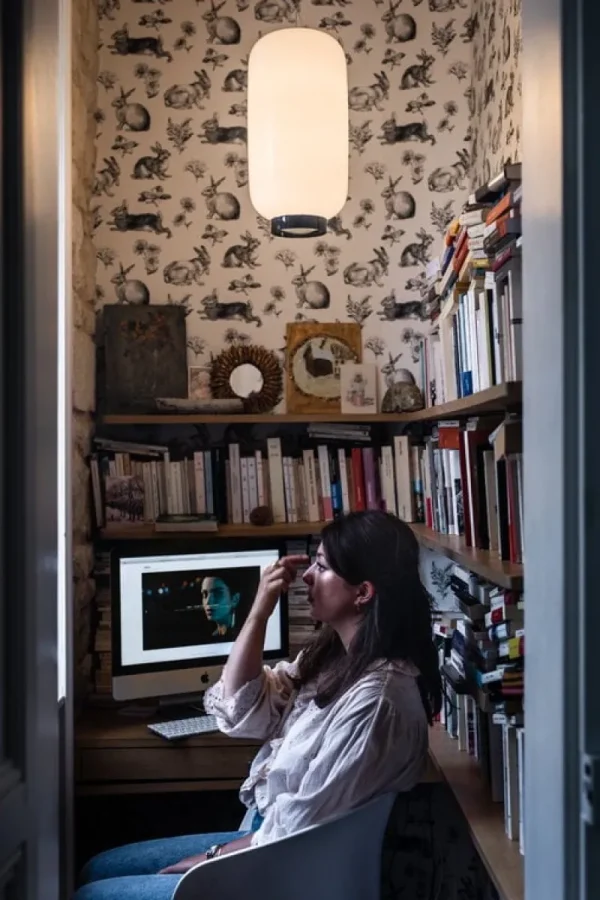 Pilke Lights Deckenleuchten-Foscarini Chouchin Reverse 2 Pendelleuchte, Weiß - Schwarz