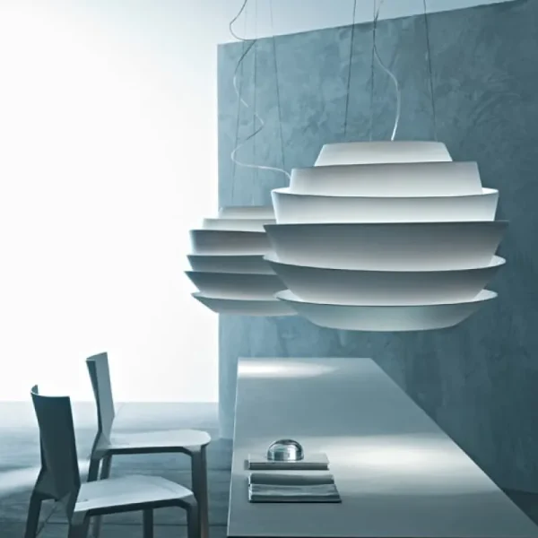 Audo Copenhagen Deckenleuchten-Foscarini Le Soleil Pendelleuchte, weiß