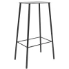 Audo Copenhagen Sitzgelegenheiten-Frama Adam Hocker, 76 cm, Leder Anthrazit – Mattschwarz