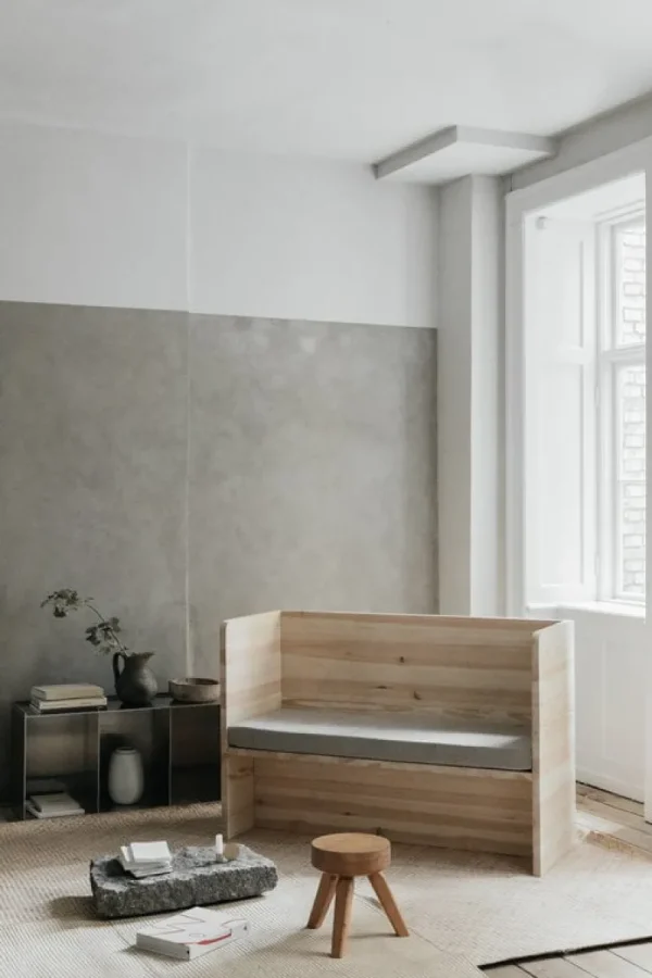 Vitra Sitzgelegenheiten-Frama AML Hocker, Kiefer geölt