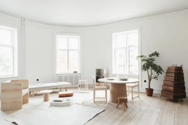 Vitra Sitzgelegenheiten-Frama AML Hocker, Kiefer geölt