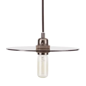 Pilke Lights Deckenleuchten-Frama Circle Shade M Pendelleuchte, 25 cm, Rauchglas