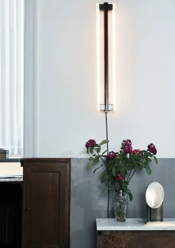 Flos Wandleuchten-Frama Eiffel Doppelwandleuchte, 100 cm, Schwarz