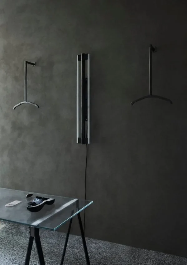 Flos Wandleuchten-Frama Eiffel Doppelwandleuchte, 100 cm, Schwarz