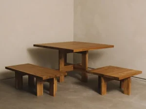 Muuto Tische-Frama Farmhouse Tisch, aufgebockt, 120 quadratisch, Eiche natur