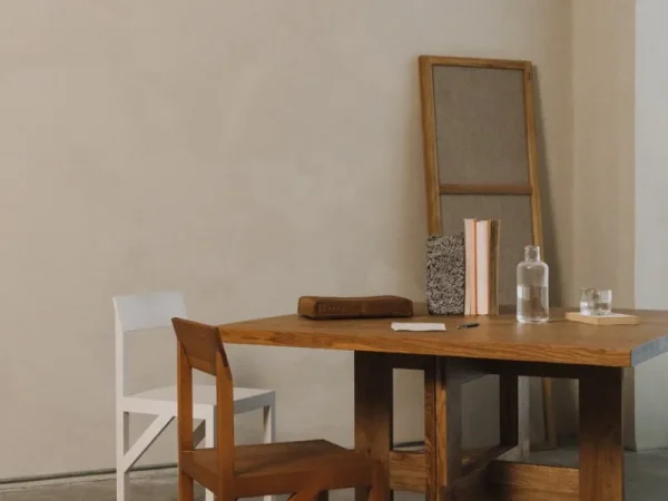 Muuto Tische-Frama Farmhouse Tisch, aufgebockt, 120 quadratisch, Eiche natur