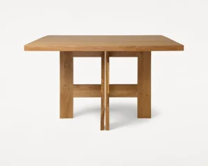 Muuto Tische-Frama Farmhouse Tisch, aufgebockt, 120 quadratisch, Eiche natur