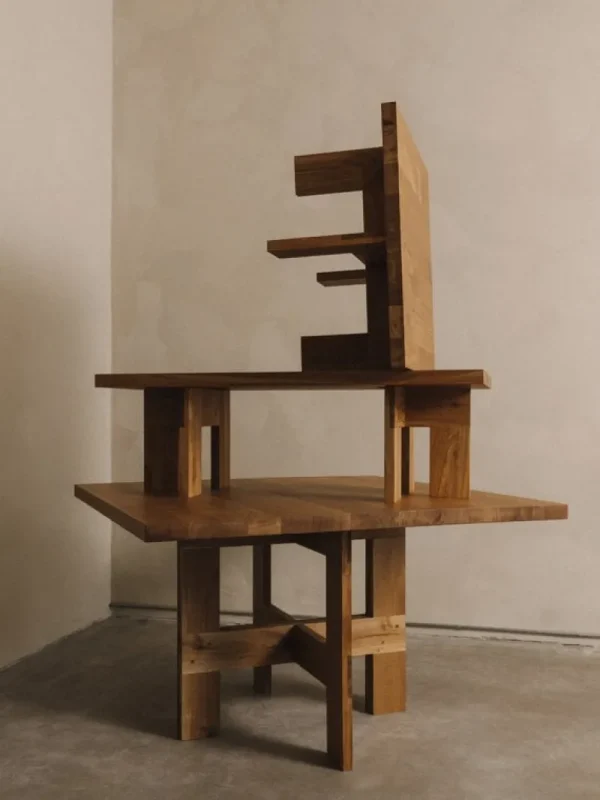 Muuto Tische-Frama Farmhouse Tisch, aufgebockt, 120 quadratisch, Eiche natur