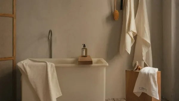Frama Badezimmertextilien^Light Towel Badelaken, Knochenweiß