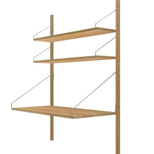 Frama Schreibtische Und Raumtrenner | Regale^Shelf Library H1148 Wandregal mit Schreibtisch, Eiche geölt