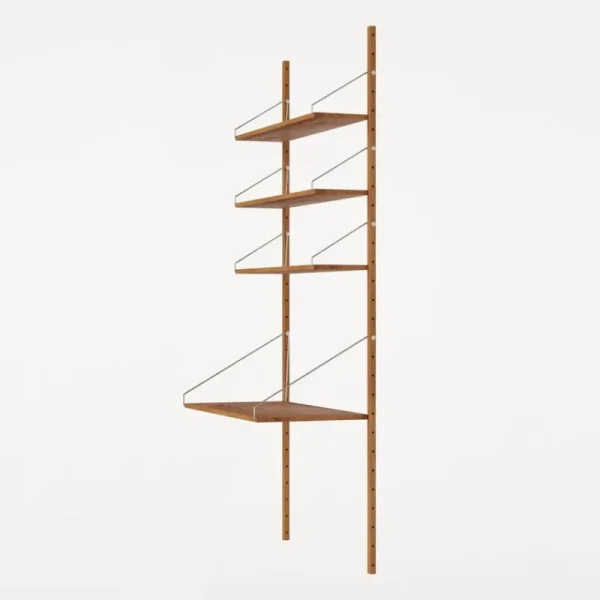 Frama Schreibtische Und Raumtrenner | Regale^Shelf Library H1852 Wandregal mit Schreibtisch, Eiche geölt