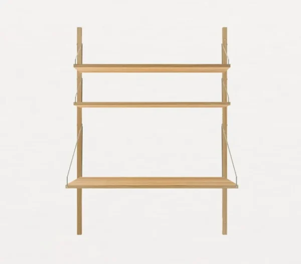 Frama Schreibtische Und Raumtrenner | Regale^Shelf Library H1148 Wandregal mit Schreibtisch, Eiche geölt