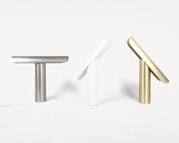 Foscarini Tischlampen-Frama T Lamp Tischleuchte, gebürsteter Stahl