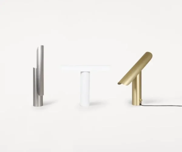 Foscarini Tischlampen-Frama T Lamp Tischleuchte, gebürsteter Stahl