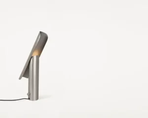Foscarini Tischlampen-Frama T Lamp Tischleuchte, gebürsteter Stahl