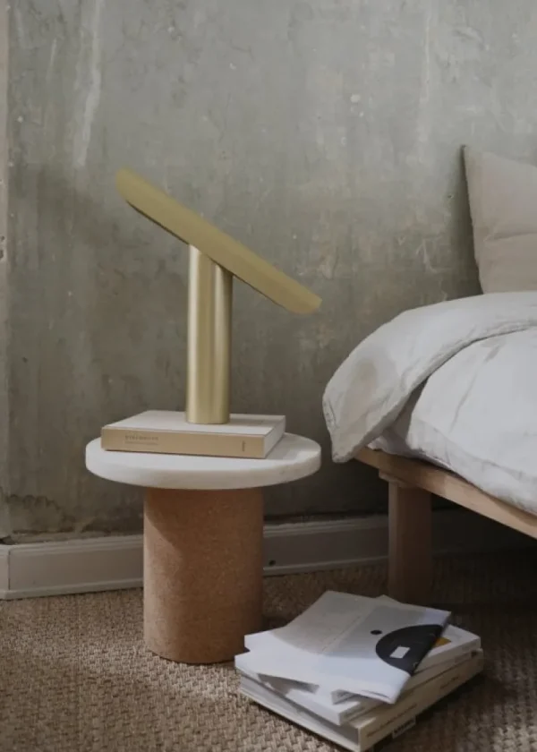 Artemide Tischlampen-Frama T Lamp Tischleuchte, Messing gebürstet