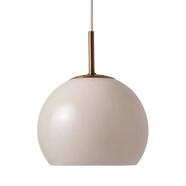 Frandsen Deckenleuchten-Ball Glass Pendelleuchte, 18 cm, sandgrau