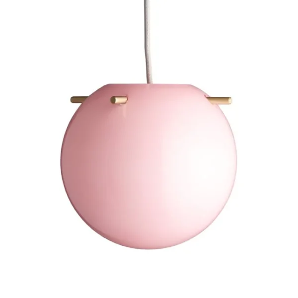 Muuto Deckenleuchten-Frandsen Koi Pendelleuchte, 19 cm, Rose-Opal - Messing