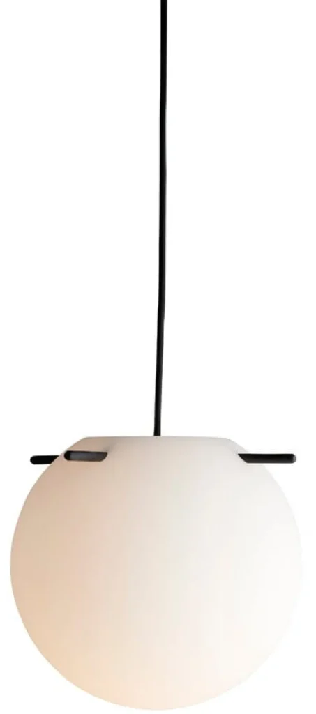 GUBI Deckenleuchten-Frandsen Koi Pendelleuchte, 25 cm, opalweiß - schwarz