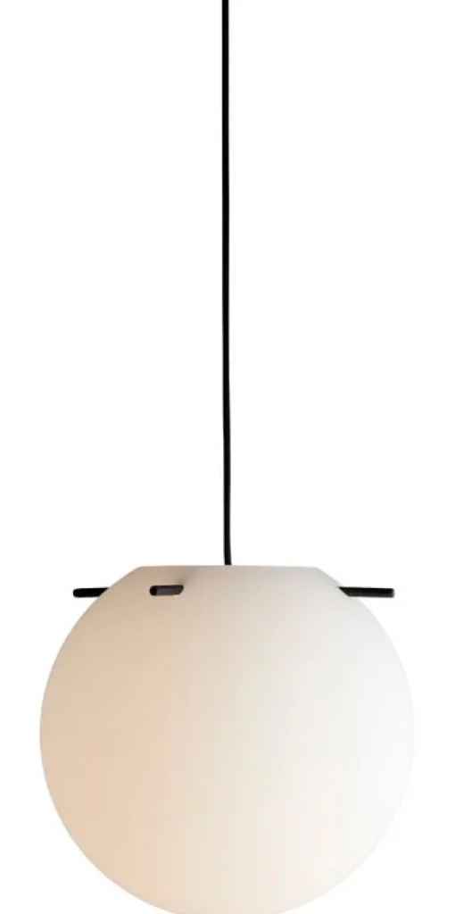 Flos Deckenleuchten-Frandsen Koi Pendelleuchte, 32 cm, opalweiß - schwarz