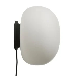 New Works Wandleuchten-Frandsen Supernate Wandleuchte, 28 cm, opalweiß - schwarz