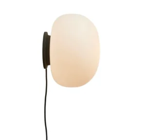 New Works Wandleuchten-Frandsen Supernate Wandleuchte, 28 cm, opalweiß - schwarz