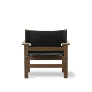 ferm LIVING Sitzgelegenheiten-Fredericia Canvas Stuhl, Eiche geräuchert und geölt - schwarzes Canvas